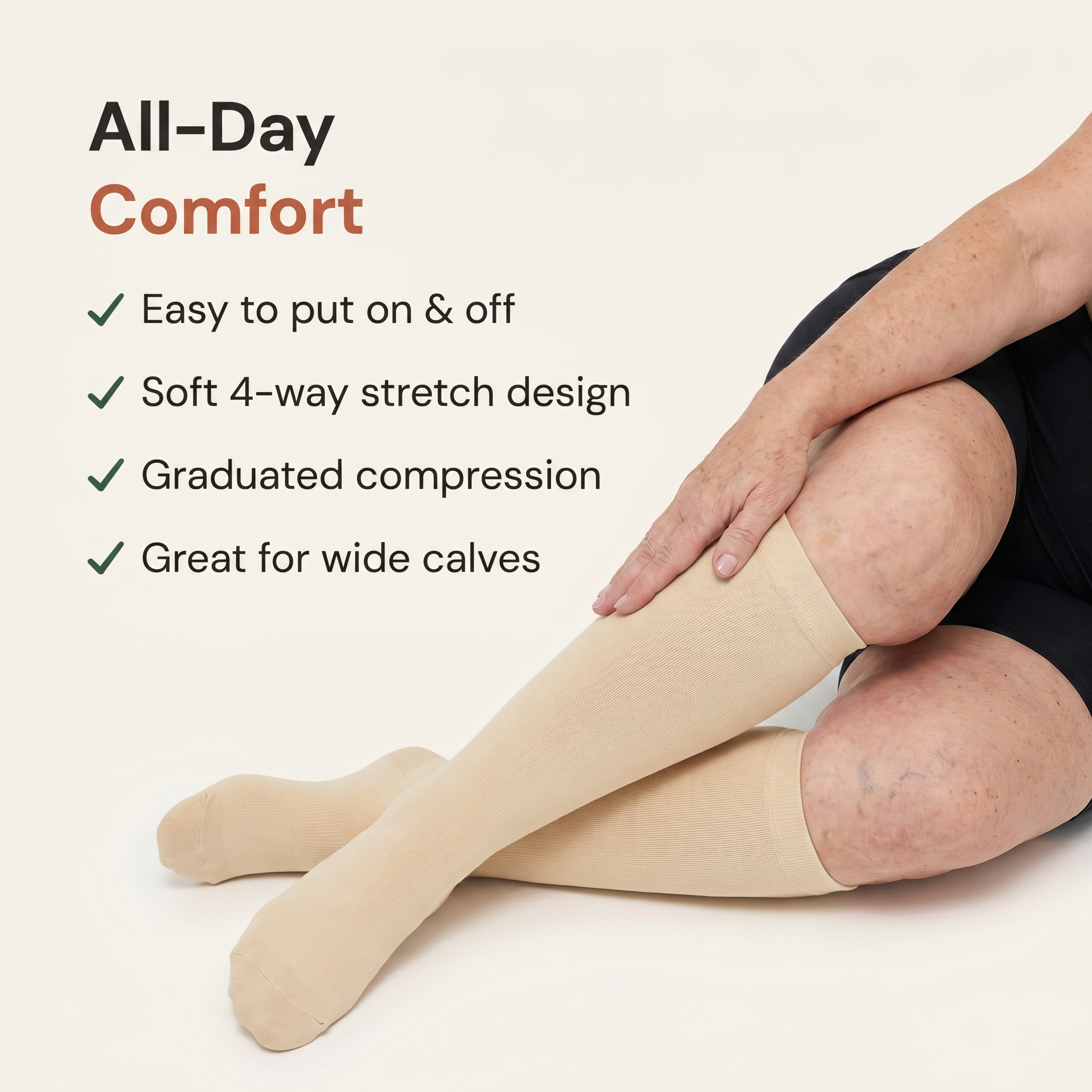 ReliefStride™ Wide-Calf Compression Socks