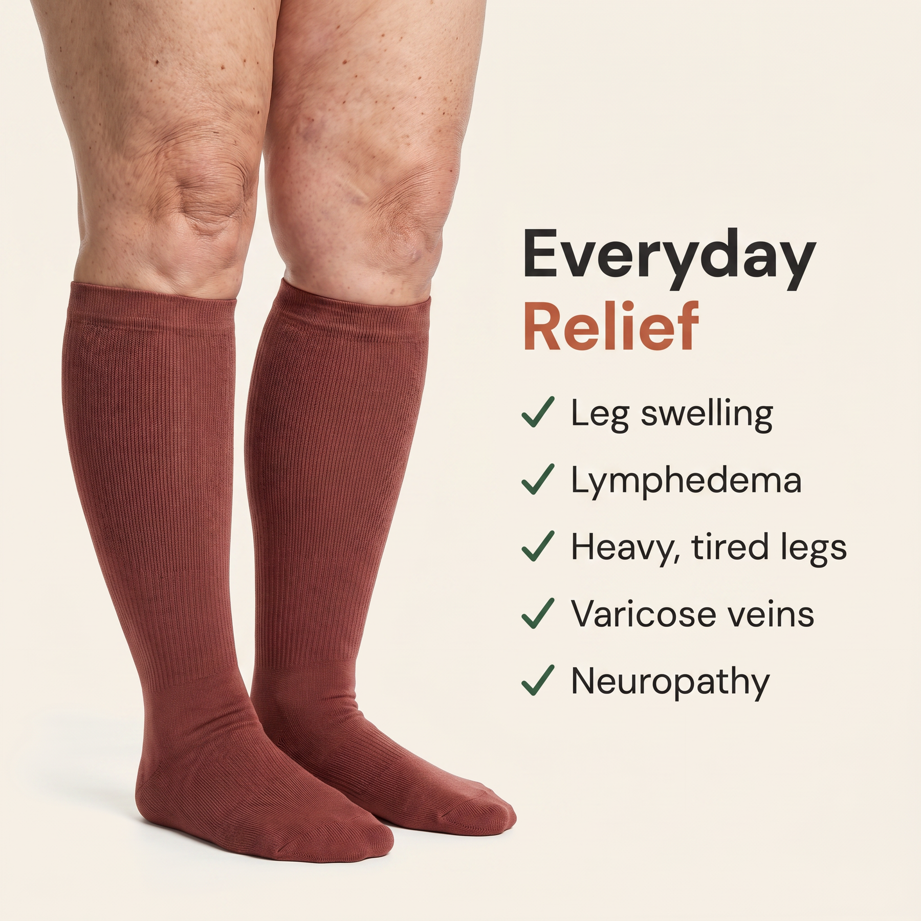 ReliefStride™ Wide-Calf Compression Socks